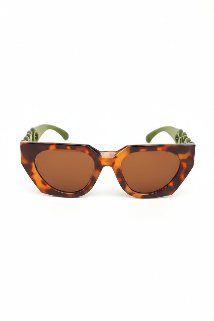 Luxe Zelia Sunglasses - Tortoiseshell/Olive