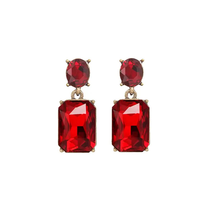 Best Selling Oval Twin Gem Earrings