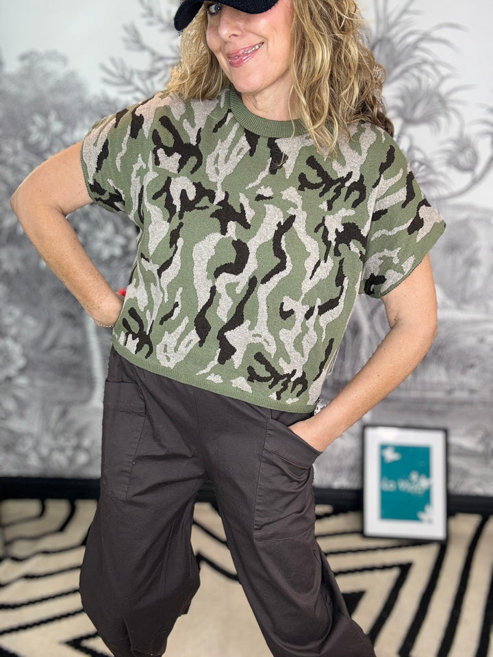 Milo Camo Box Knit