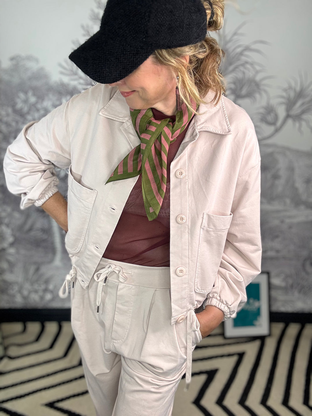 Patch Pocket Jacket in Rose