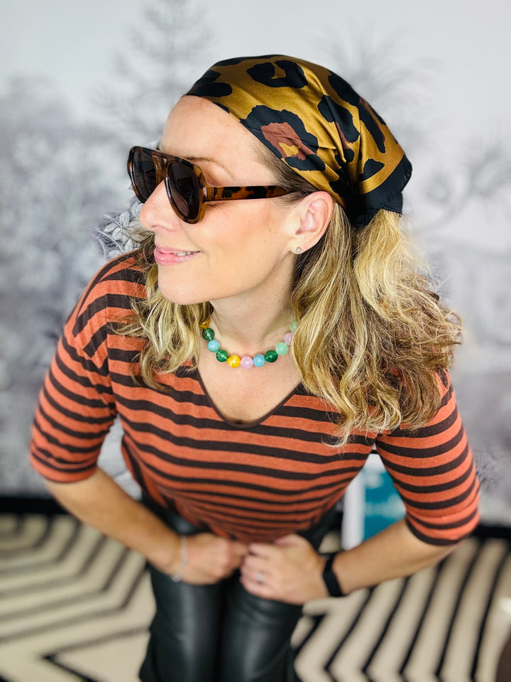 Luna Scarf | Large Leopard Print