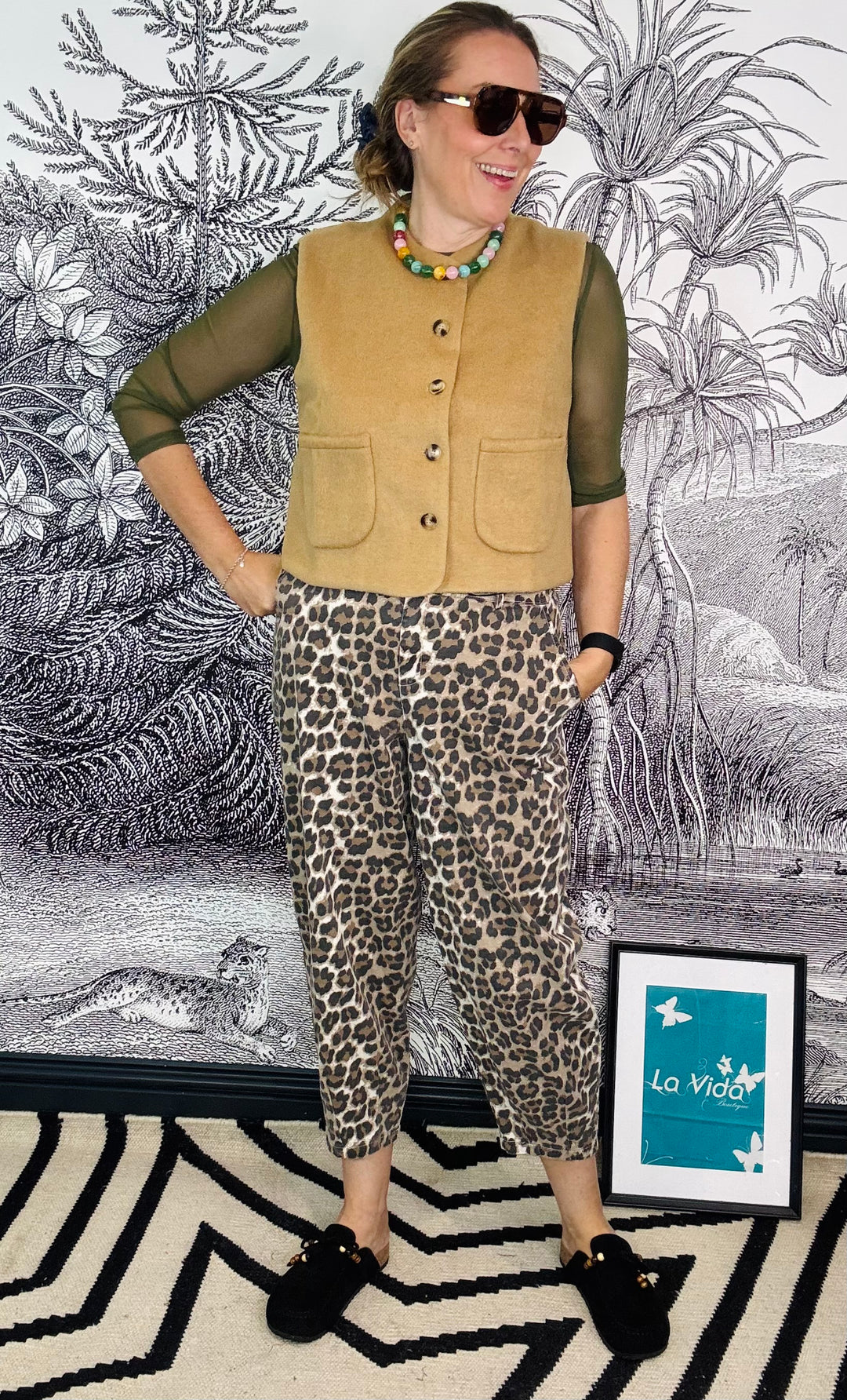 Demi Gilet in Camel