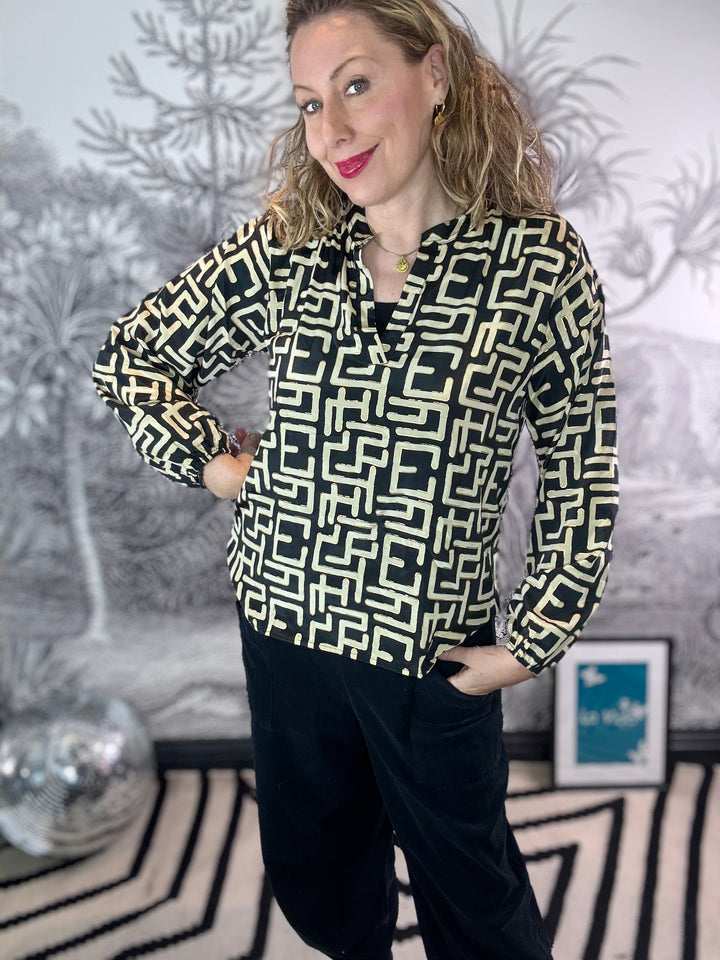 Luna Blouse in Pristine