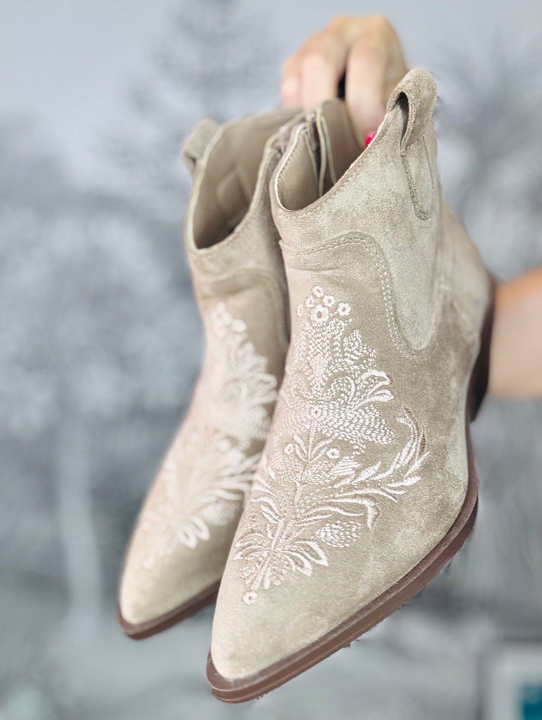 Carter Embroidered Ankle Cowboy Boots