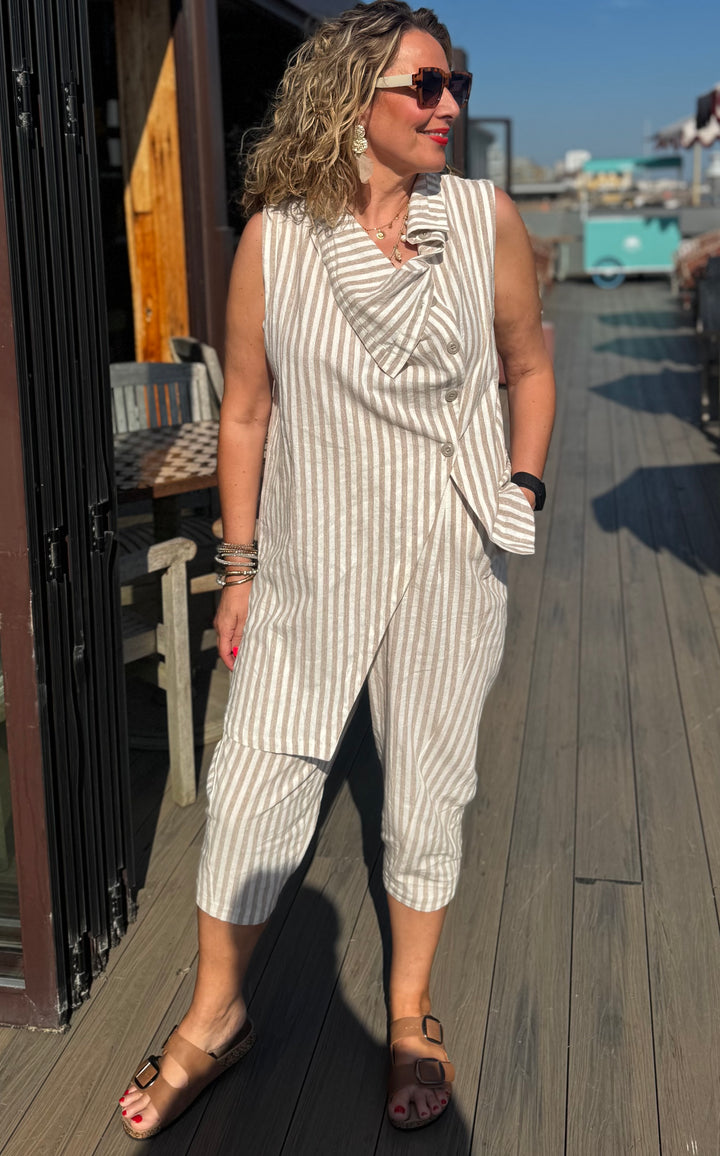 Salamanca Stripe Linen Blend Trousers