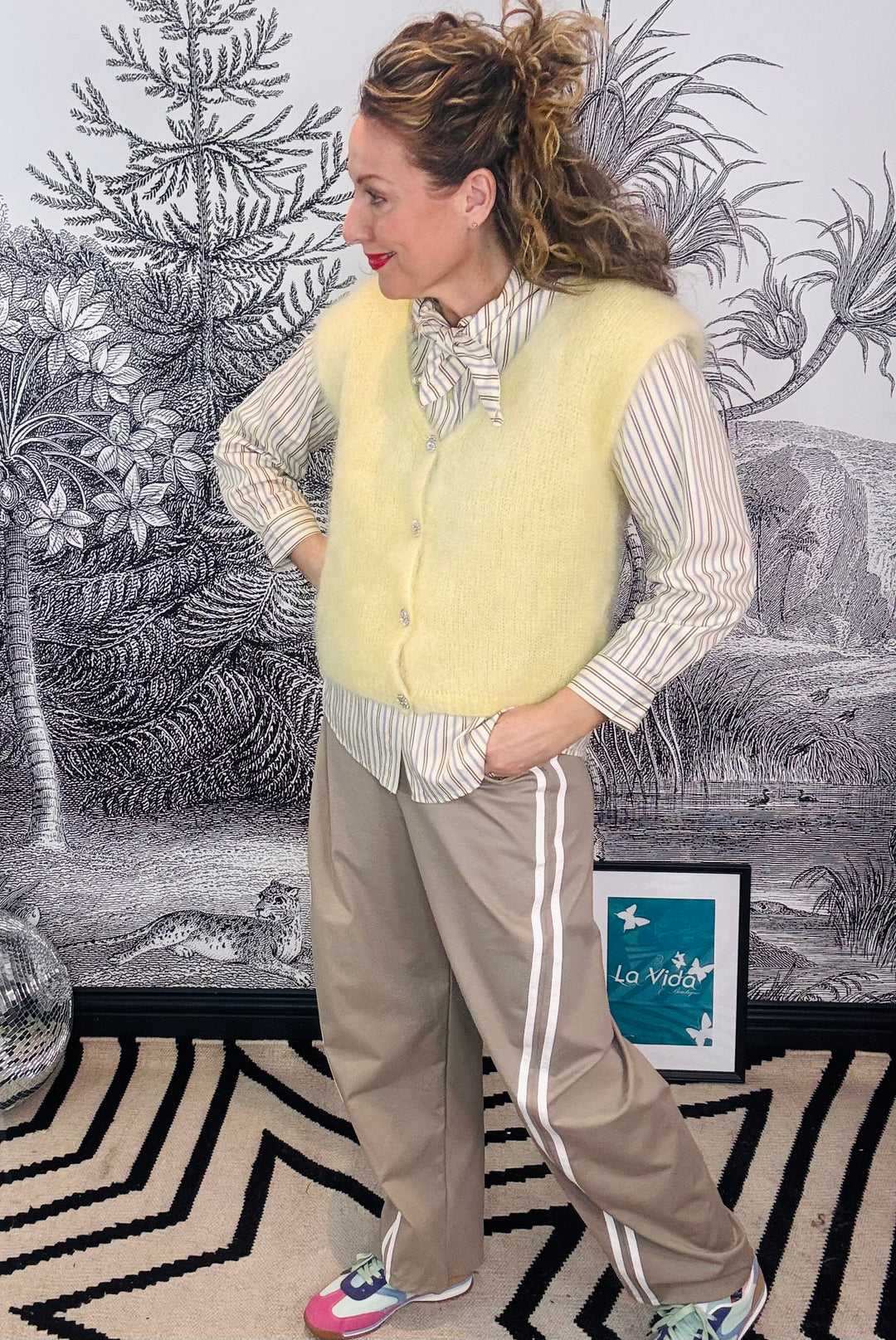 Claudia Contrast Stripe Drawstring Joggers