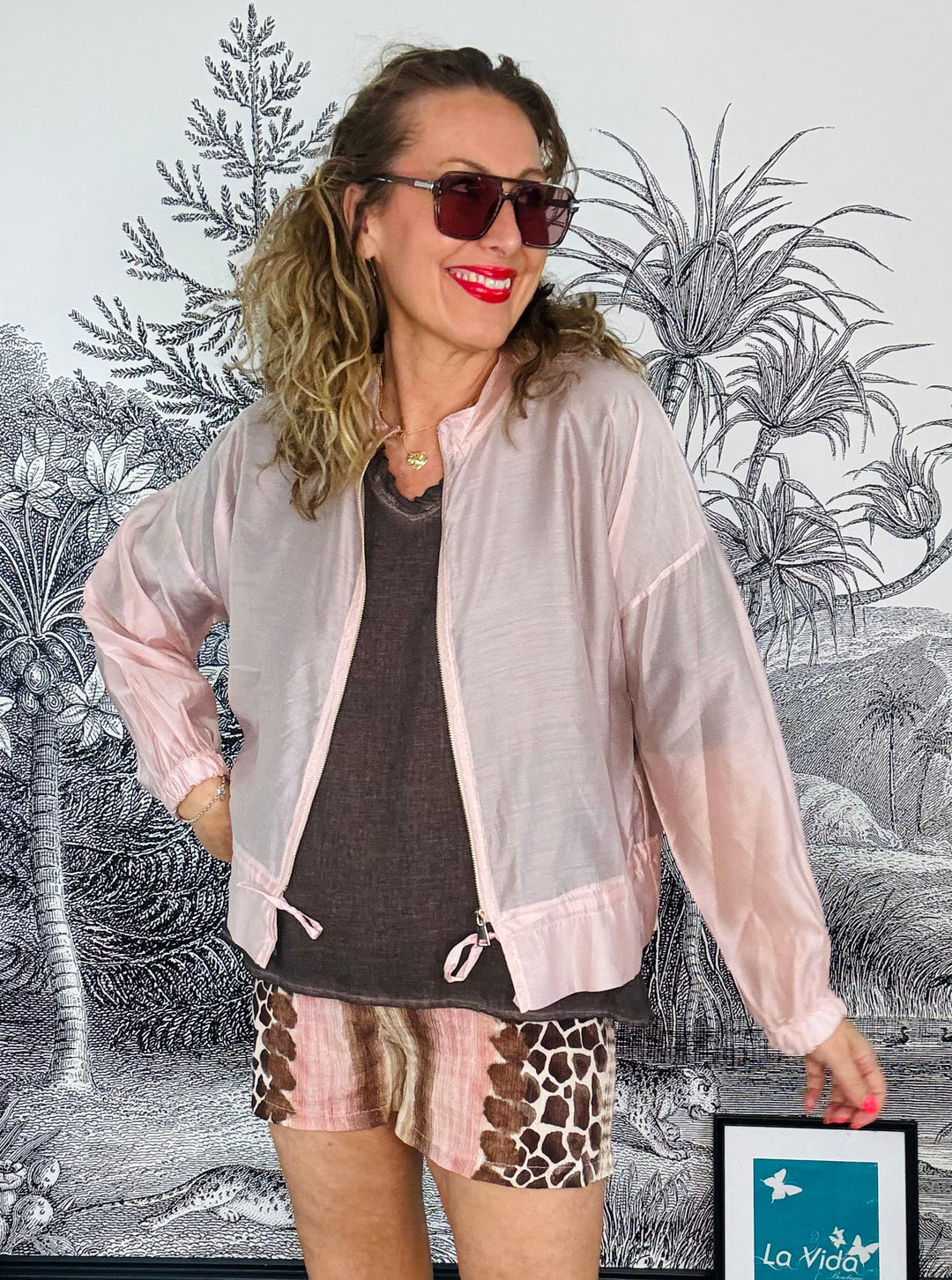 Gemma Sheer Bomber Jacket