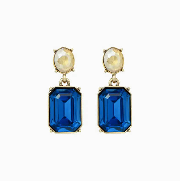 Best Selling Oval Twin Gem Earrings