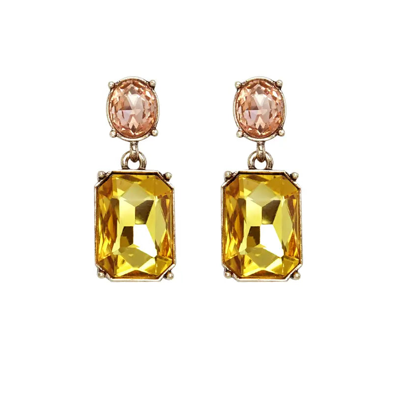 Best Selling Oval Twin Gem Earrings