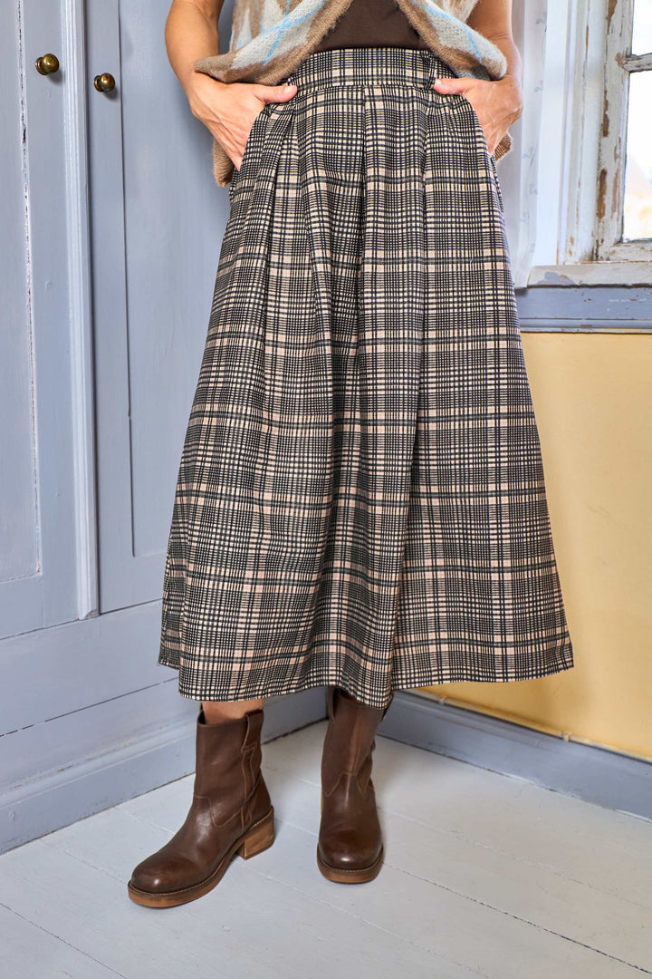 York Check skirt in black