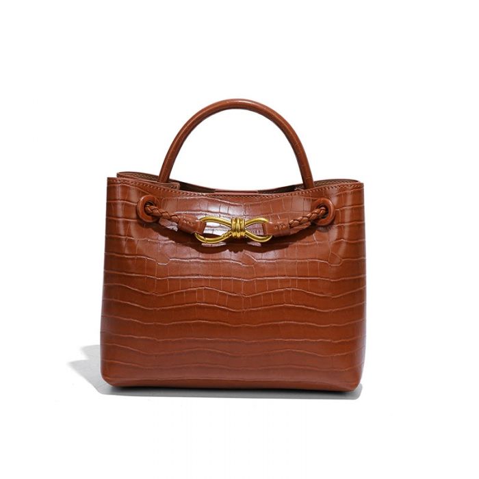 Bordeaux Belle Faux Croc Embossed Bag