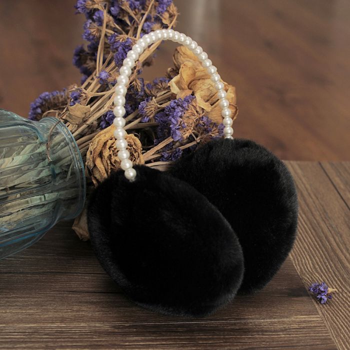 Luxury Faux Fur &amp; Pearl Earmuffs