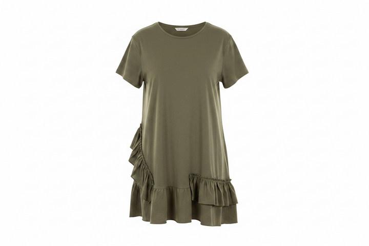 Kami Cotton Ruffle Hem Mini Dress
